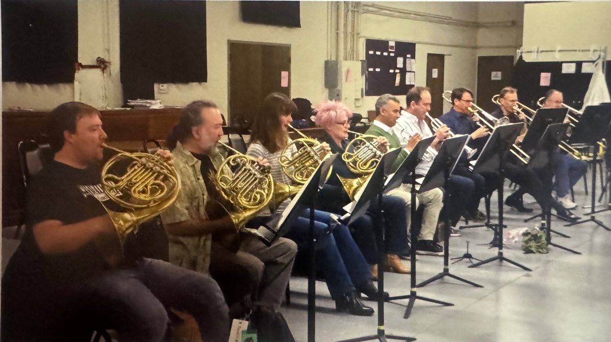 Opera San José brass section rehearsal